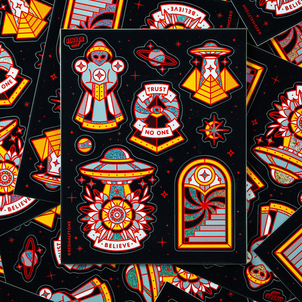 Unidentified Flying Objects Sticker Sheet