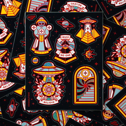 Unidentified Flying Objects Sticker Sheet