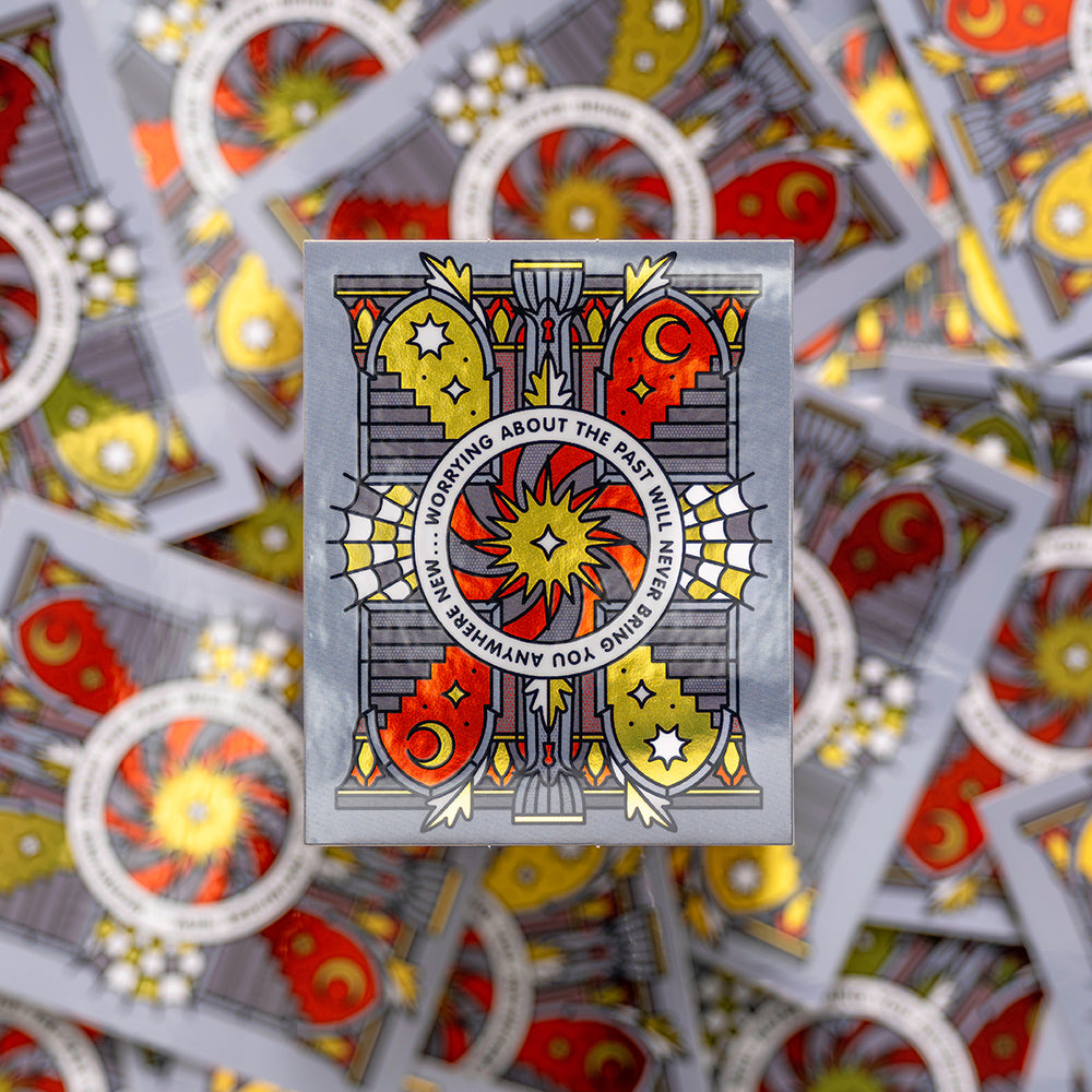 The Past Metallic Sticker